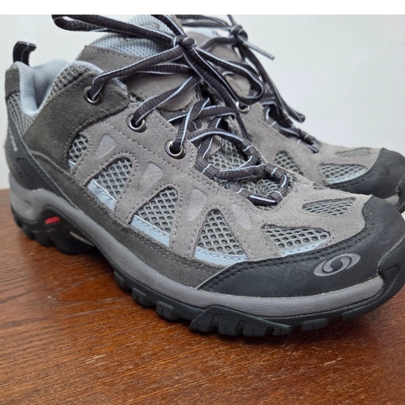 SALOMON Womens Exit Aero Hiking Shoe Womens Sz 7 Gray Contragrip Boot Outdoor - Picture 5 of 14